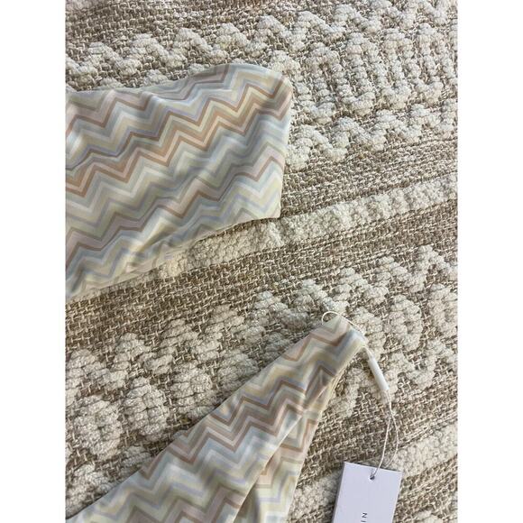 Nirvanic Bikini Set XS S Deia Top Bottom One Shoulder Eco Seashell Swim Swimsuit - Picture 6 of 7